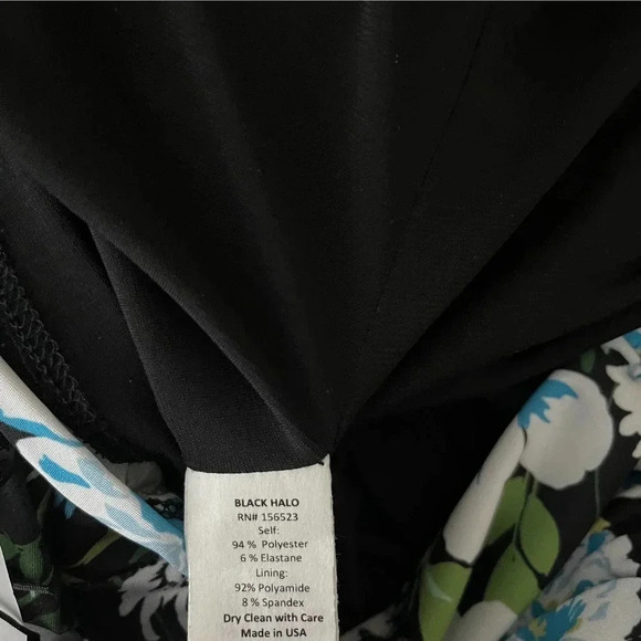 Black Halo Blossom Bash Keyhole Mini Dress New NWT Size 14 - Picture 9 of 9